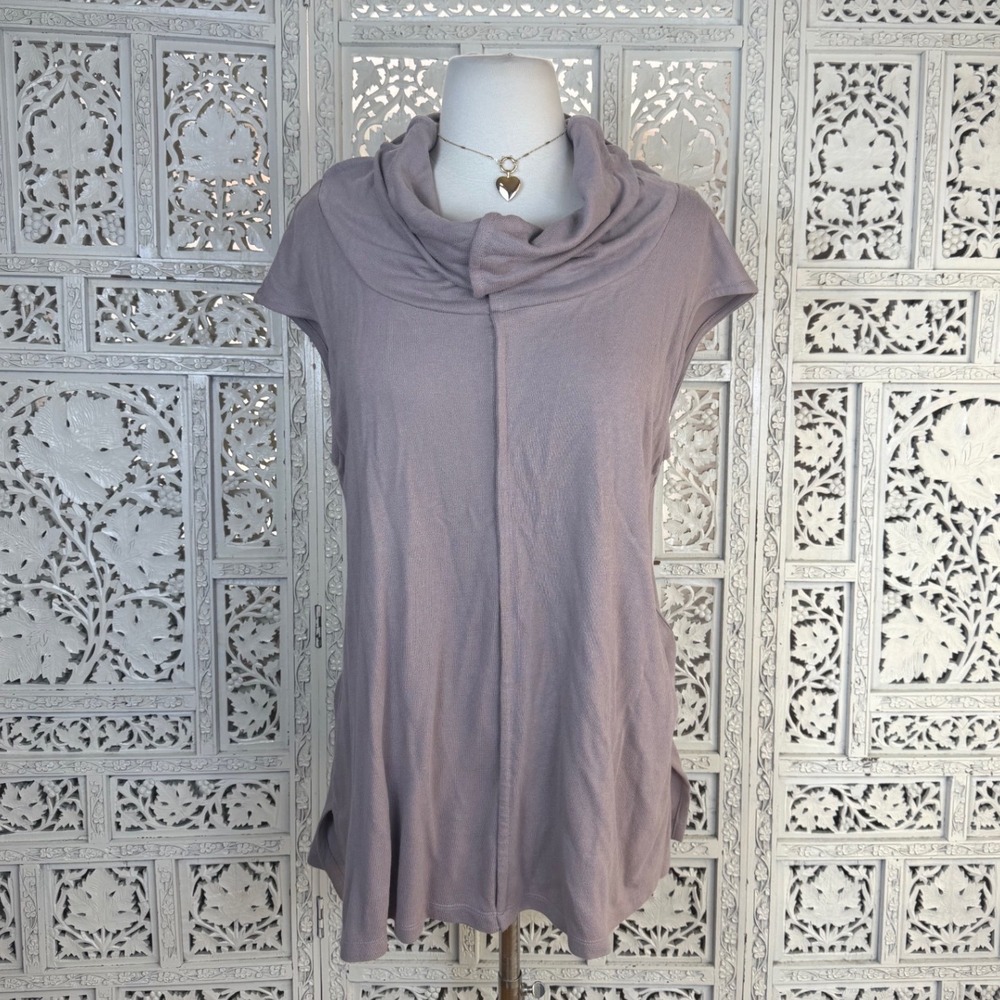 Ozai N Ku Cowl Neck Sleeveless Slouchy Top Sz Medium Lagenlook‎ Minimalist